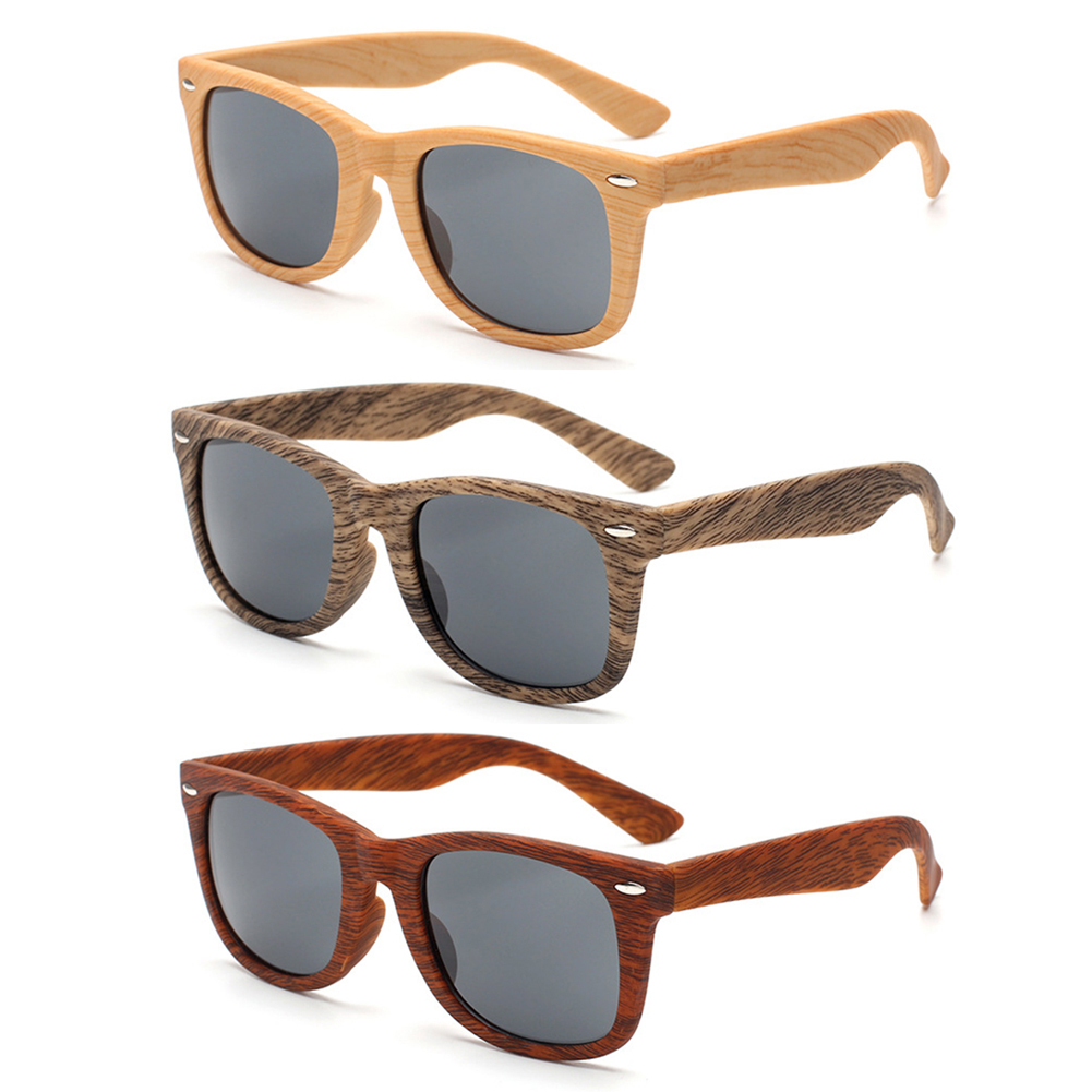 

Imitation Bamboo Wooden Sunglasses Men Women Retro UV Protection Eyewear, Brown, 501 Original