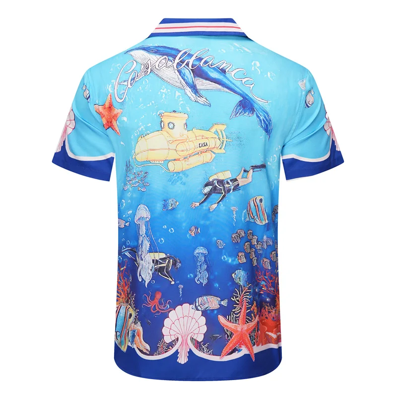 Casablanca 2023SS New Product Silk Short Sleeve Shirt
