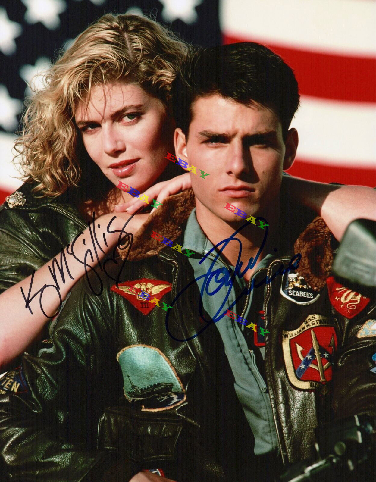 Kelly McGillis & Tom Cruise Top Gun Autographed Signed 8x10 Photo Poster painting REPRINT