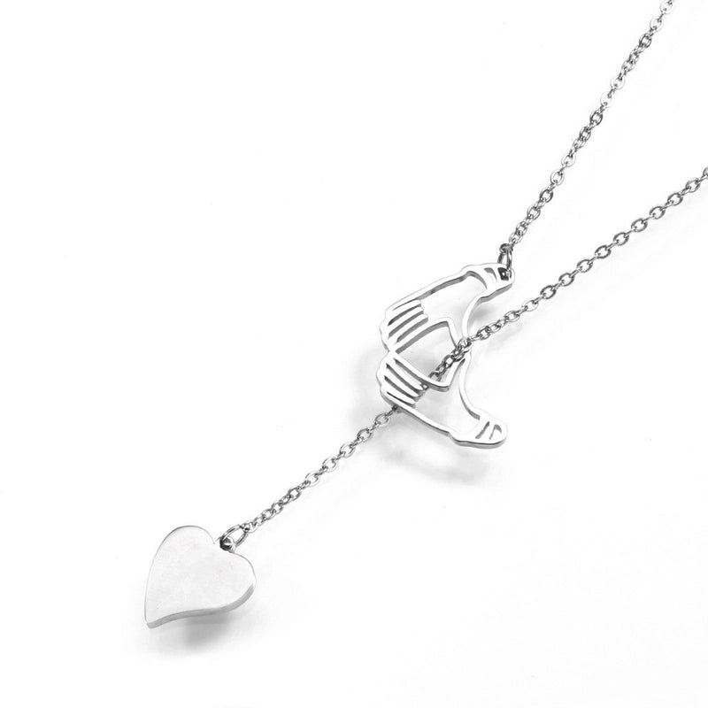 304 Stainless Steel 18K Gold Plated IG Style Classic Style Commute Plating Animal Heart Shape Feather Pendant Necklace