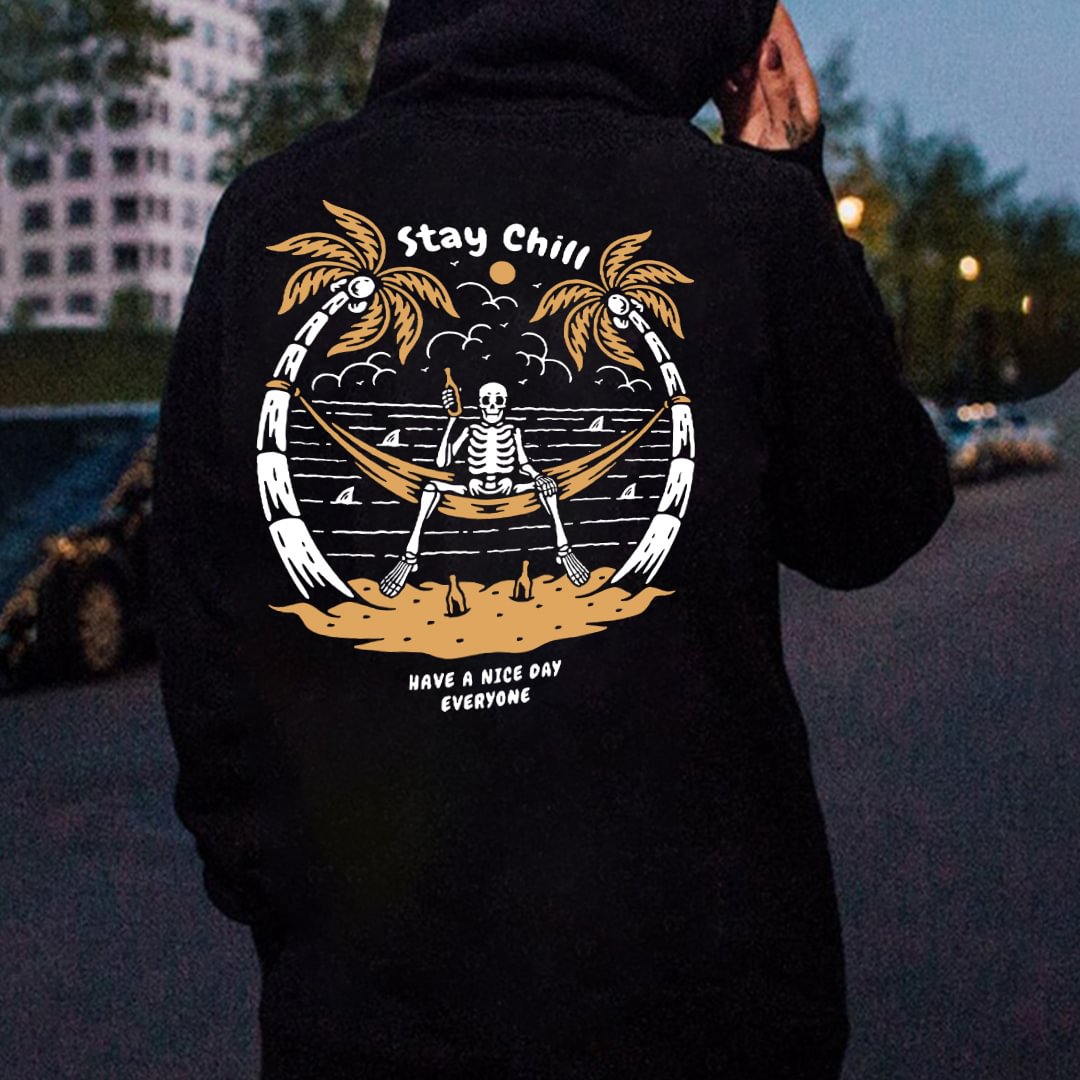Have A Nice Day Everyone Printed Casual Men's Hoodie - Krazyskull