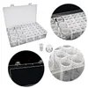 6Psc Pumpkin +36Pcs Round Bottles Diamond Painting Containers Multi Purpose Portable Plastic Case Box with Stickers & Compartments Arts Crafts Storage Bottle for Hardware Rhinestone (36pcs)