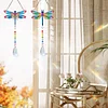 2pcs Dragonfly Diamond Painting Double-sided Crystal Window Suncatcher Craft Set Birthday Gifts Home Garden Decor Hanging Kit