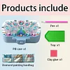 (US Local)5D DIY Diamond Painting Dot Pill Case Diamond Art Pill Storage Box (Peacock)
