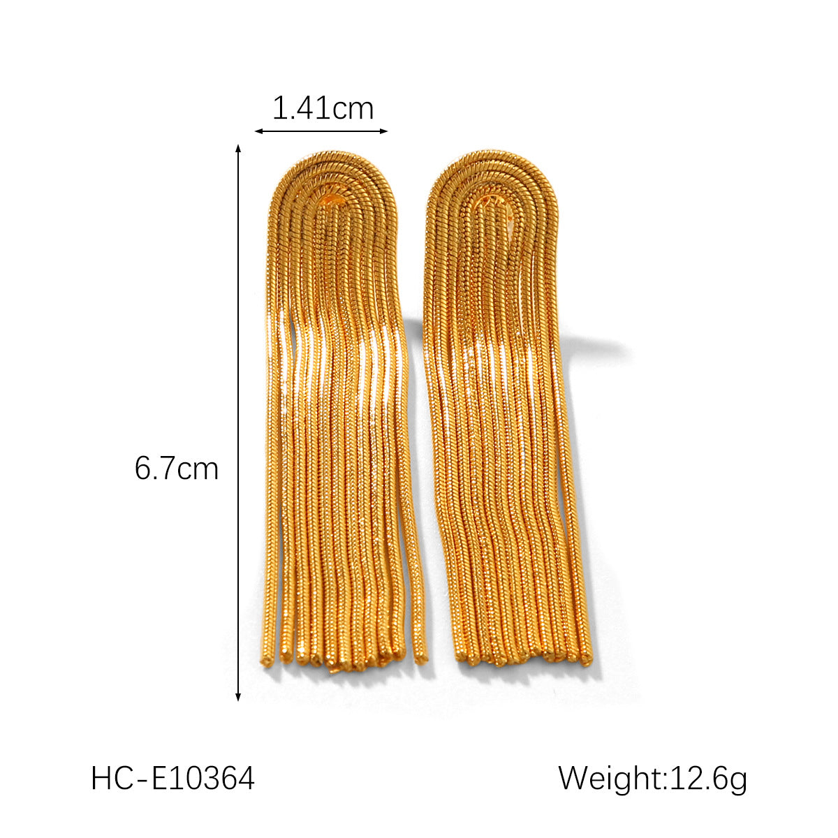 Stainless Steel Lip Chain Tassel Earrings Titanium Steel Earrings Jewelry