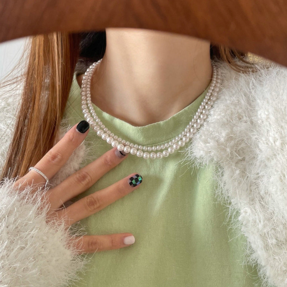 925 Sterling Silver Women Japanese / Korean Pearl Star Silver Electroplating Bracelets