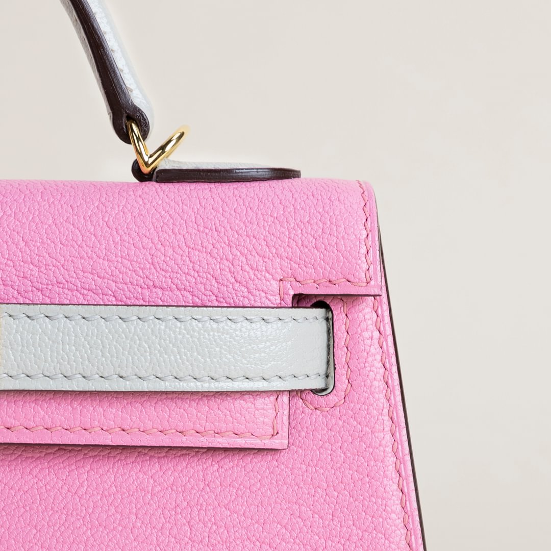 Mini Kelly II Chevre &nbsp;5P Pink&nbsp;/8L Beton GHW