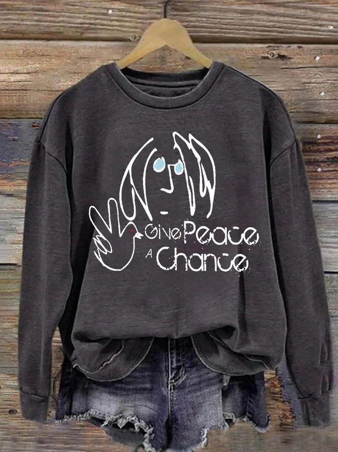 Give Peace A Chance Printed T-shirt socialshop