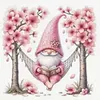 Peach Blossom Gnome-11CT Stamped Cross Stitch 50*50cm/19.69*19.69in tapestrymarket