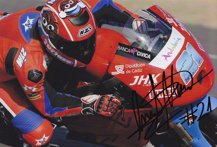 Ivan Moreno Moto 3 Hand Signed FTR Honda Photo Poster painting 5x7.5 2012 1.