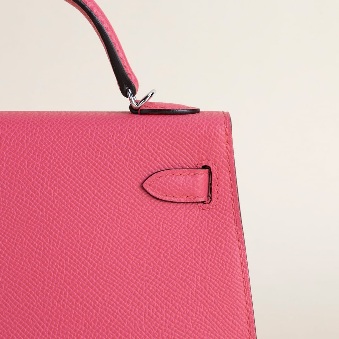 Mini Kelly II Epsom 8W Rose Azalee PHW