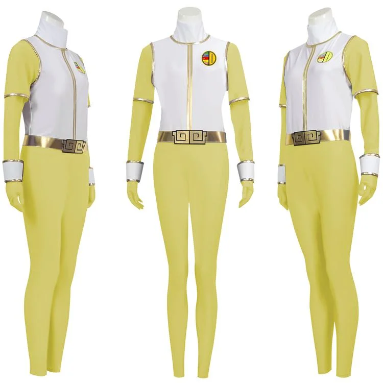 Power Rangers Gosei Sentai Dairanger Yellow Ranger Cosplay Costume