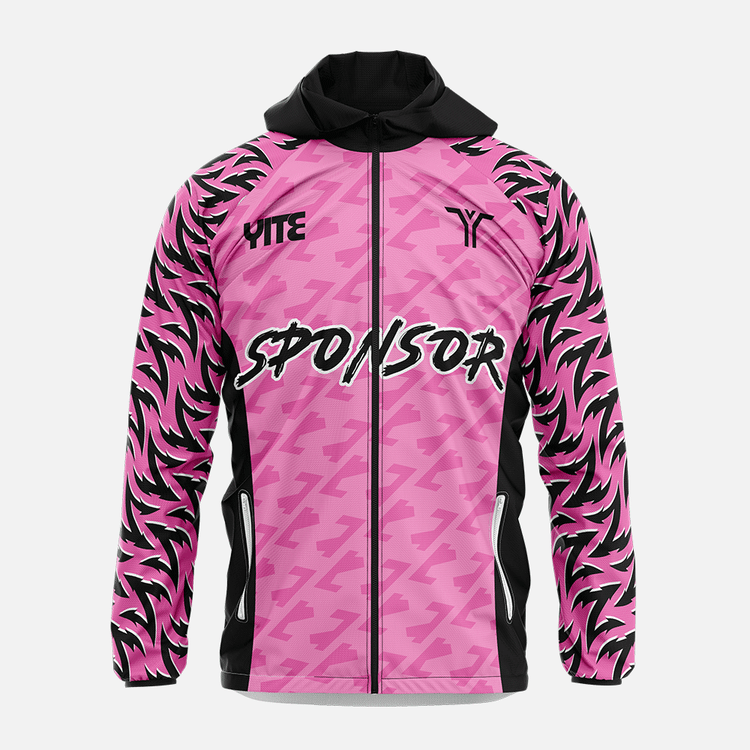 YITE |LF24-007- Black  And Pink Windbreaker Jacket