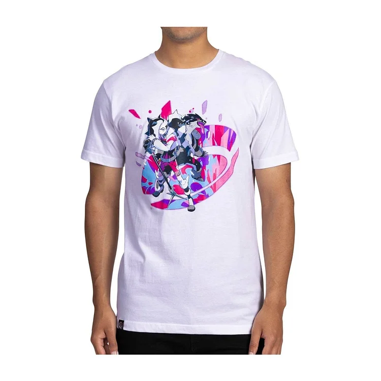 Piers Pokémon Trainers White Relaxed Fit Crew Neck T-Shirt - Adult