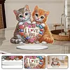 Acrylique amour chats-bricolage ornement