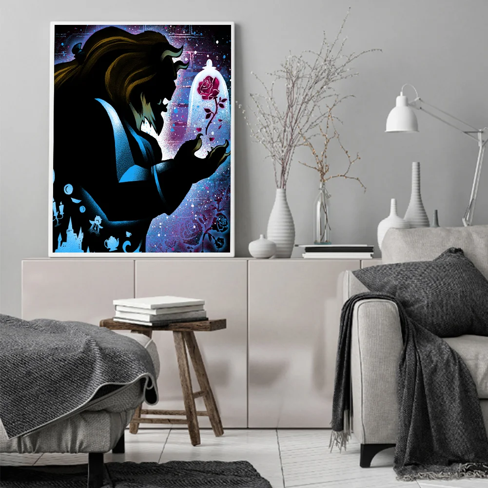 11CT Full Stamped Cross Stitch - Silhouette Series(Canvas|40*50cm)