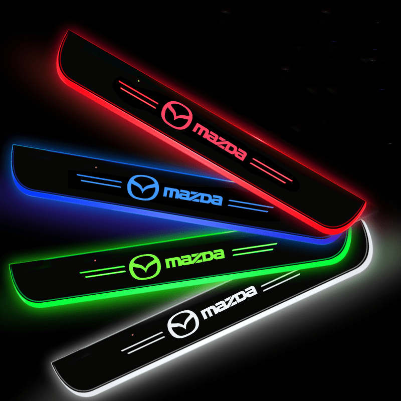 Mazda-Compatible Smart LED Color Car Door Sill Protector