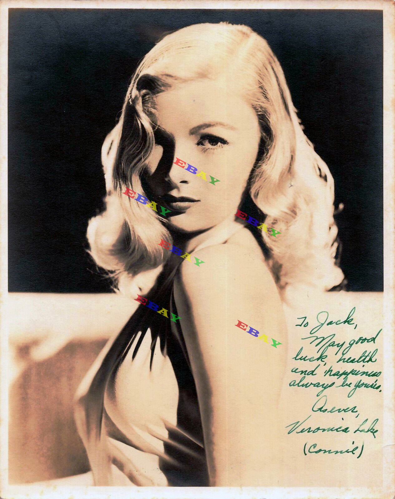 Veronica Lake Vintage Autographed Signed 8x10 Photo Poster painting Reprint