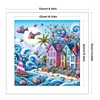 >SALE<Full Embroidery Eco-cotton Thread 11CT Printed Seaside World Cross Stitch50x50cm
