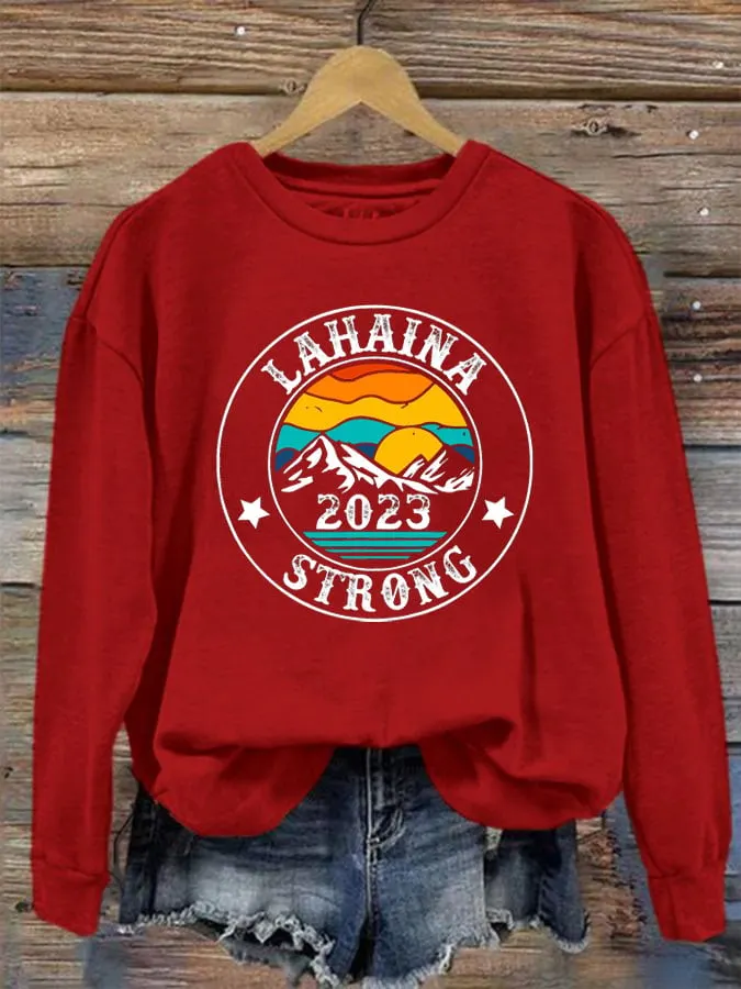 Women's Lahaina Strong Print Sweatshirt
