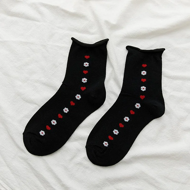 Kawaii Printing Heart Socks