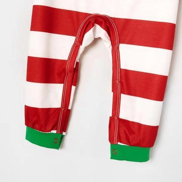 Christmas Red Stripe Family Matching Onesie Pajamas