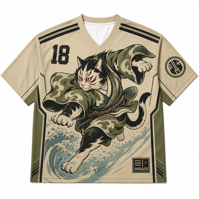 Cloud Kabuki Cat Mesh Jersey