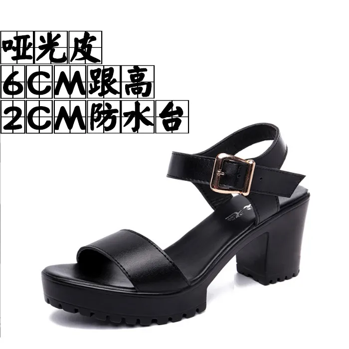 Breakj Breakj And Thick Waterproof Table Sandals Women High Heel With Heel Toe Model Show Shoes Buckle With Fish Mouth Sandals Shoes Women