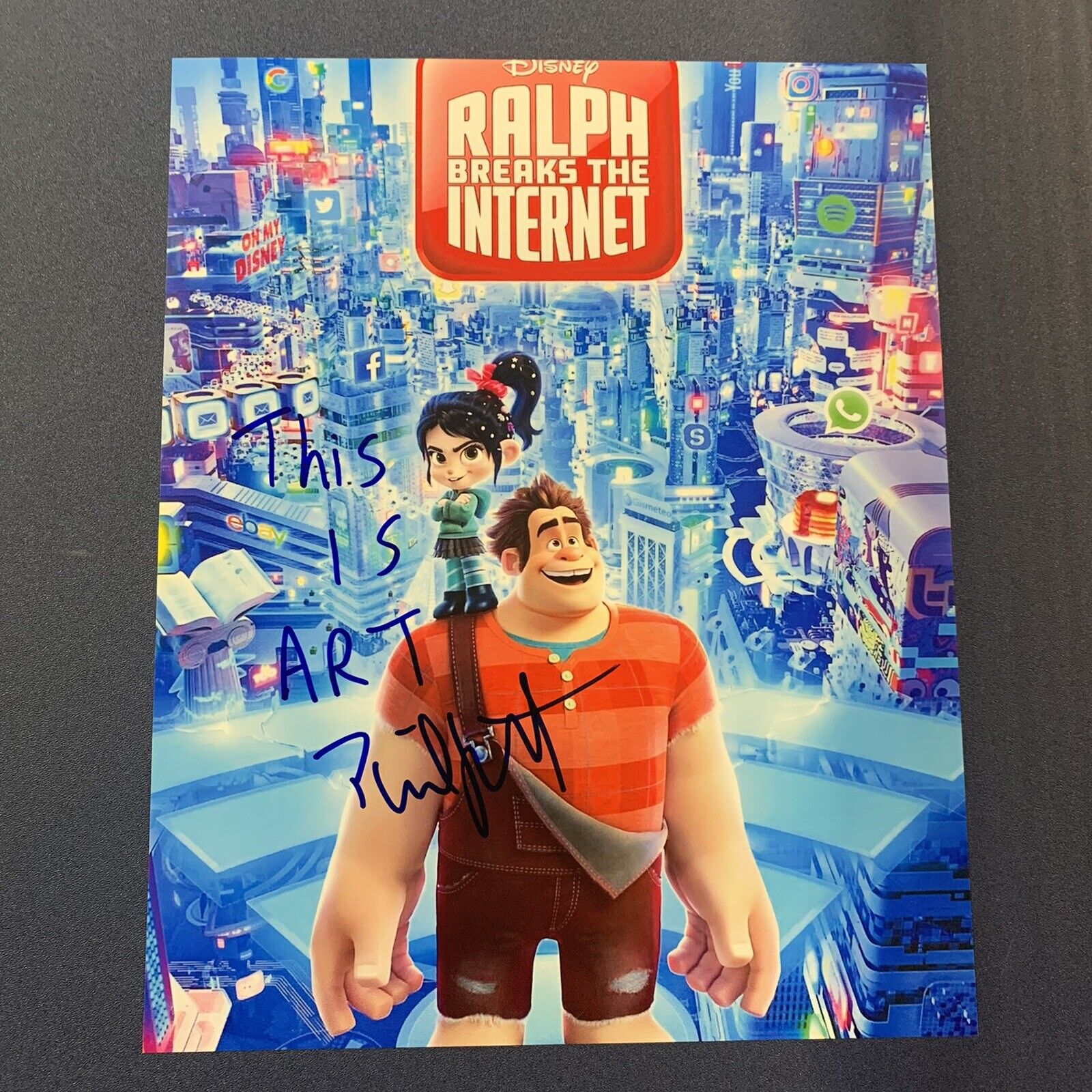 PHIL JOHNSTON SIGNED 8x10 Photo Poster painting AUTOGRAPHED RALPH BREAKS THE INTERNET MOVIE COA