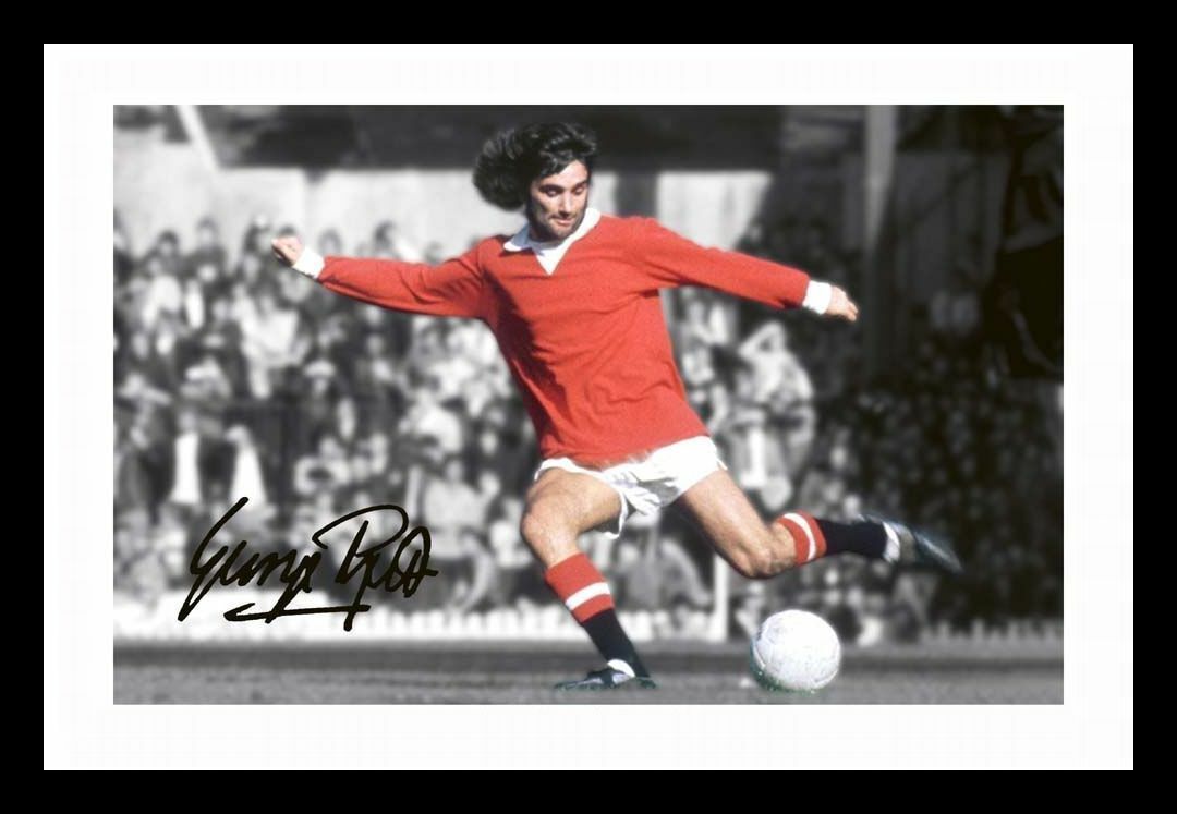 George Best - Manchester United Autograph Signed & Framed Photo Poster painting 2