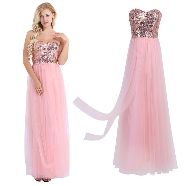 Bridesmaid Dresses Long Prom Dress Evening Party Gowns Plus Size Chiffon Maxi for Women - Shop Trendy Women's Fashion | TeeYours