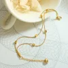 Simple Square 2 Layers Golden Bracelet