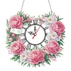 DIY Flowers 5D Hanging Clock Art Craft for Living Room Decoration