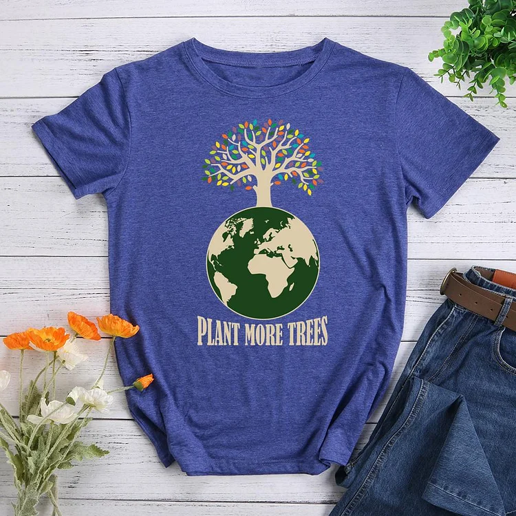 Plant more trees Round Neck T-shirt-0026103