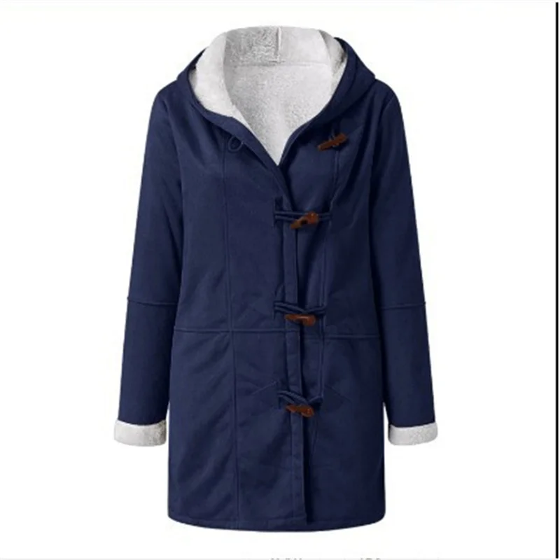 Athvotar Athvotar 2025 New Plus-Coat Pocket Women's Coat Stylish Elegance