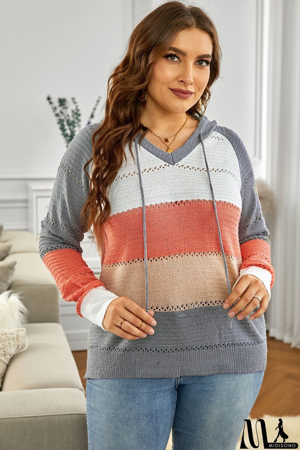 MidiSono - Classic Beach Bonfire Knitted Hoodie