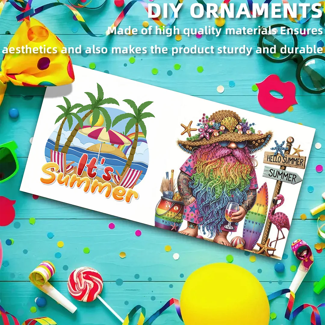 6pcs Gnome DIY Diamond Art Greeting Cards Thank You Cards and Holiday Blessings(Blank Inside)