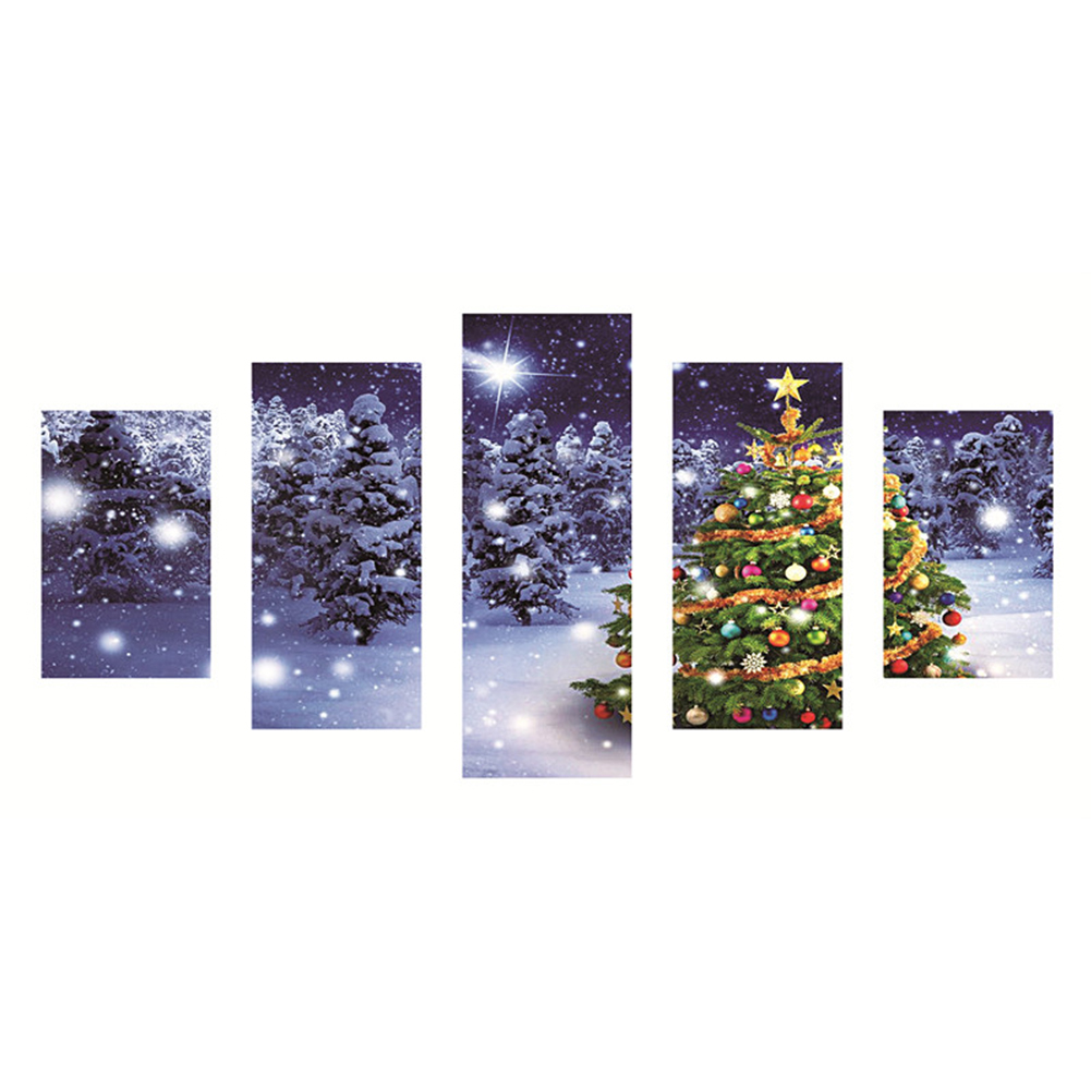 

5pcs Christmas Tree - Round Drill Diamond Painting - 80*40CM (Multi Big Size), 501 Original