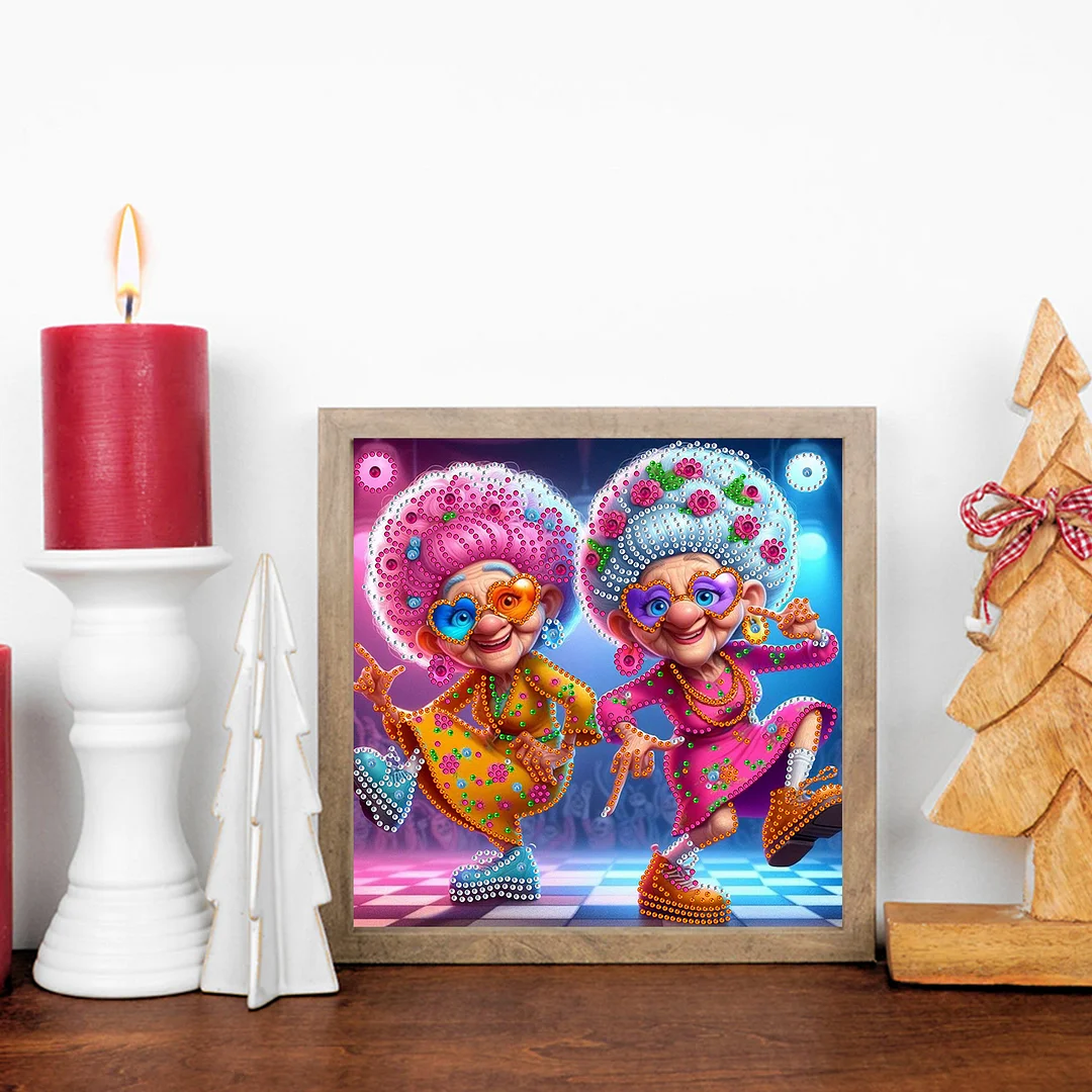 Grandma - Diamond Painting - Partial Special Shaped Drill(Canvas|30*30cm)
