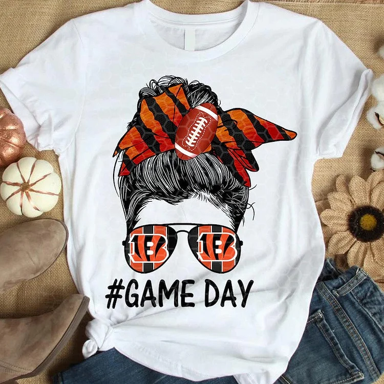 Cincinnati Bengals  Women's White Relaxed T-Shirt