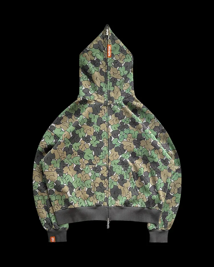 GRAFFITI CAMO ZIP HOODIE SOUR APPLE graffiti-camo-zip-hoodie-sour-apple