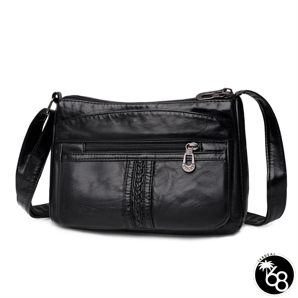 Women's Microfiber Zipper Closure Solid Pattern Casual Shoulder Bag | 168DEAL