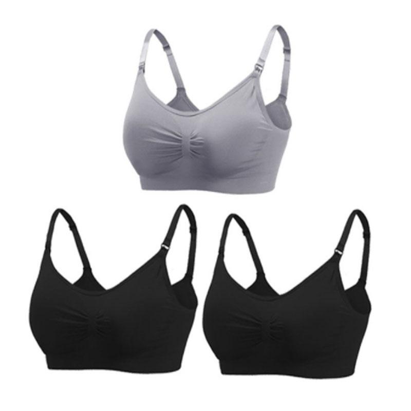 Damokan 3pcs/Set High Quality Maternity Nursing Bras Cotton Breastfeeding Pregnant Underwear Seamless Large Size Breathable Bra Push Up