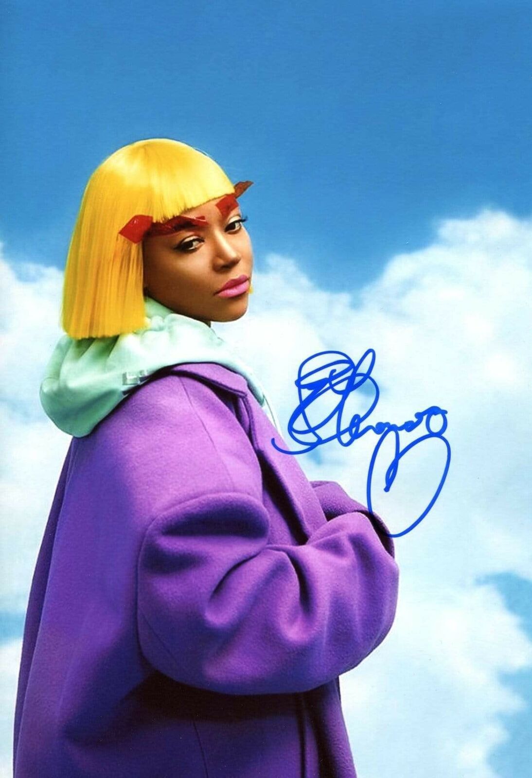 Ebony Bones MUSICIAN and ACTRESS autograph, IP signed Photo Poster painting