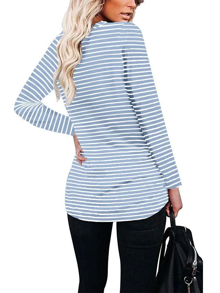 Women Half Sleeve V-neck Solid Color Dress