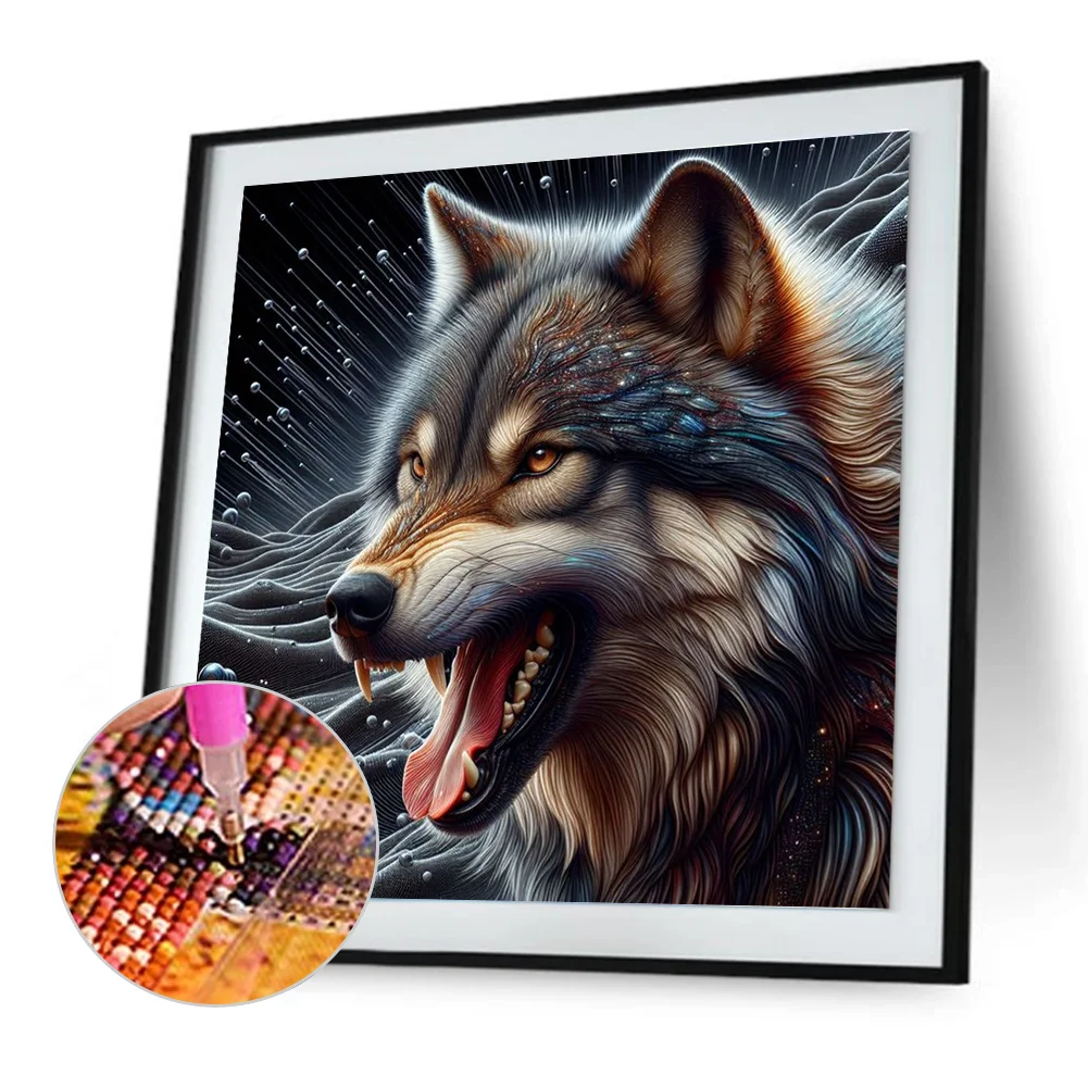 Diamond Painting - Full Round Drill - Wolf(Canvas|30*30cm)