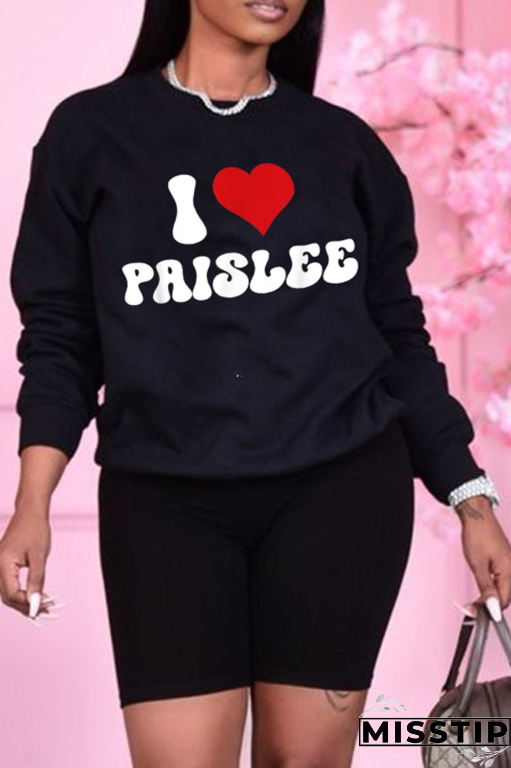 Black Vintage Print Patchwork O Neck Tops