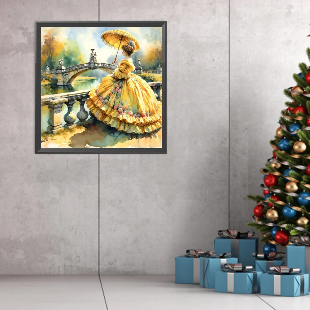 DIY Paint By Number 40*40cm - Lady In Yellow Skirt