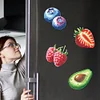 (US Local)6Pcs Acrylic Fruits Diamond Painting Fridge Magnet for Adults Beginners Craft Kit