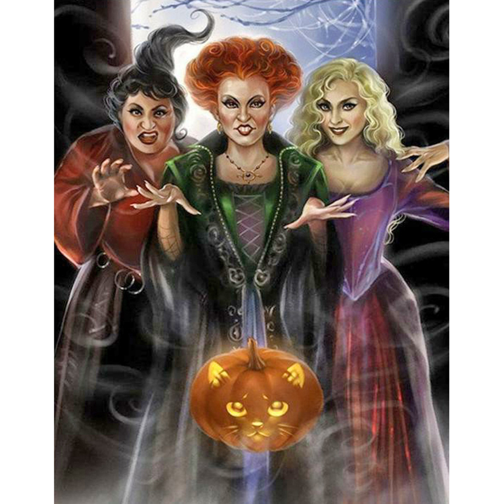 

(Multi-Size) Halloween Witch - Round/Square Drill Diamond Painting - 30*40CM, Square diamond 30*40cm, 501 Original